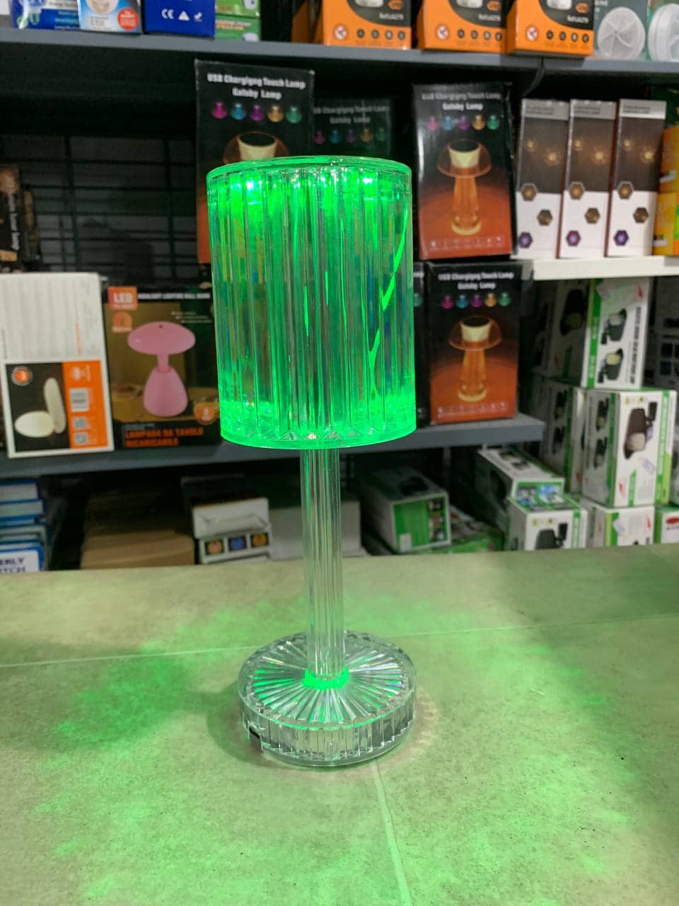 Veilleuse en cristal avec télécommande tactile USB - Décoration - صورة 7