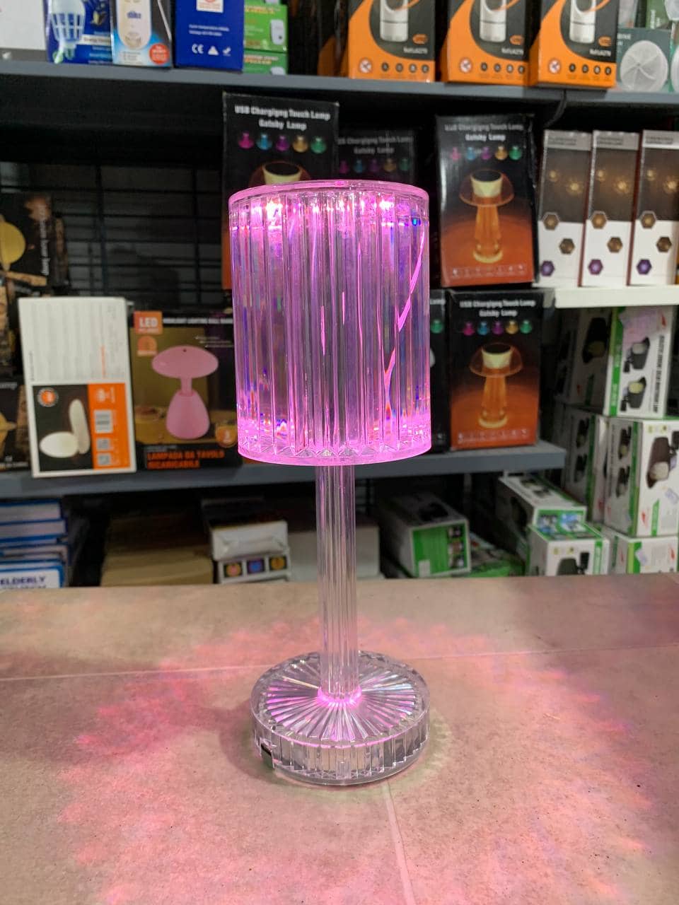 Veilleuse en cristal avec télécommande tactile USB - Décoration - صورة 8