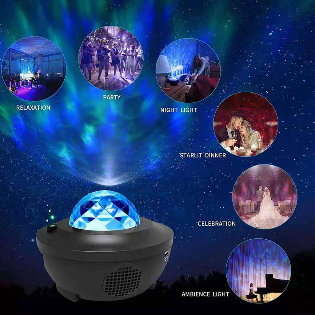 Projecteur Galaxie 3D Laser Bluetooth + haut-parleur USB - Électronique - صورة 3