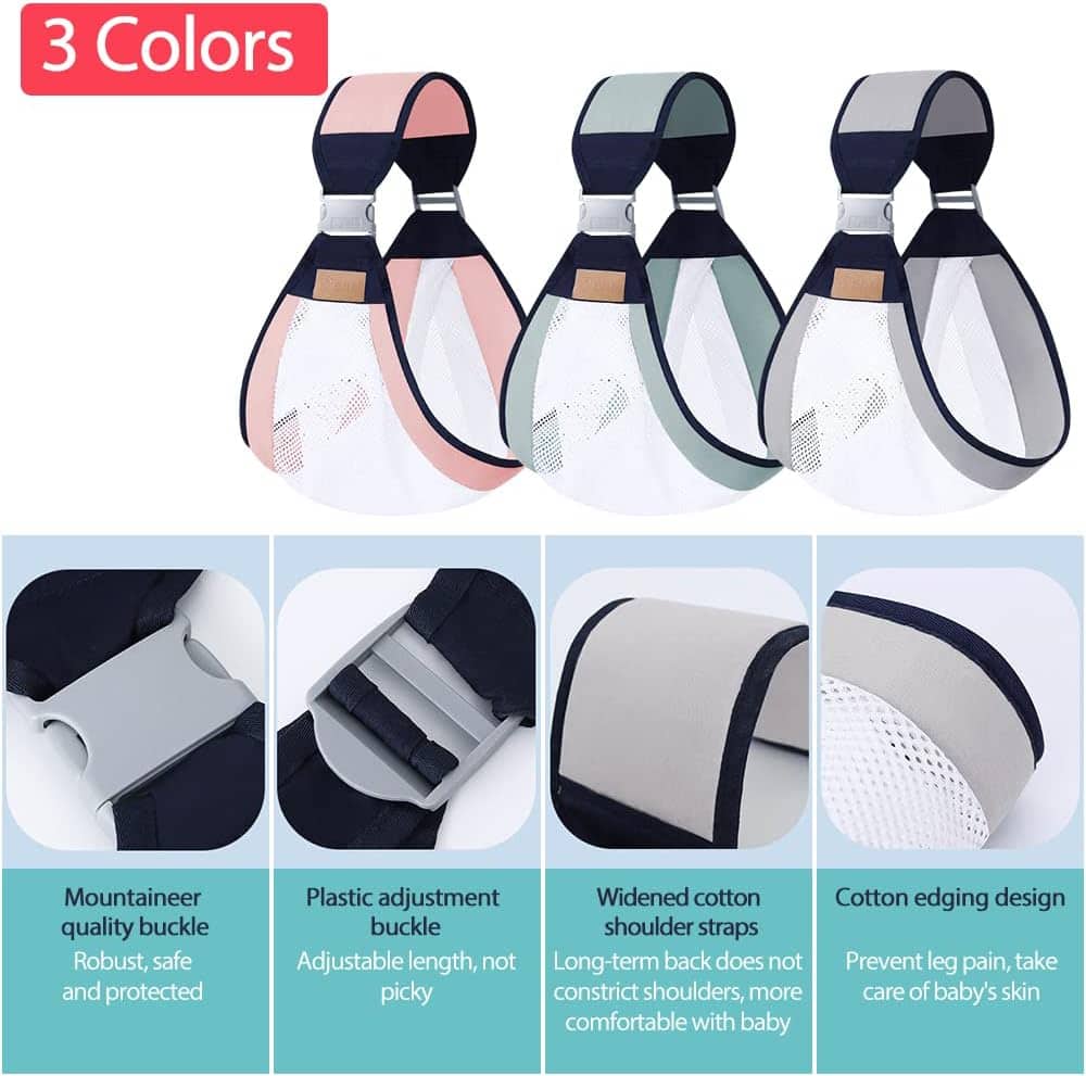 Écharpe à double usage pour nouveau-né 0-36M en tissu maillé - Maternité - صورة 3