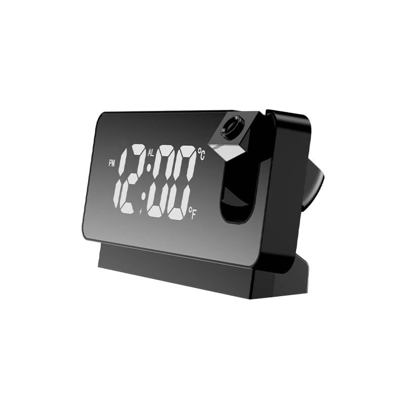 Réveil numérique intelligent avec projecteur 180° TempéRature USB , Snooze - Electroménager - صورة 3