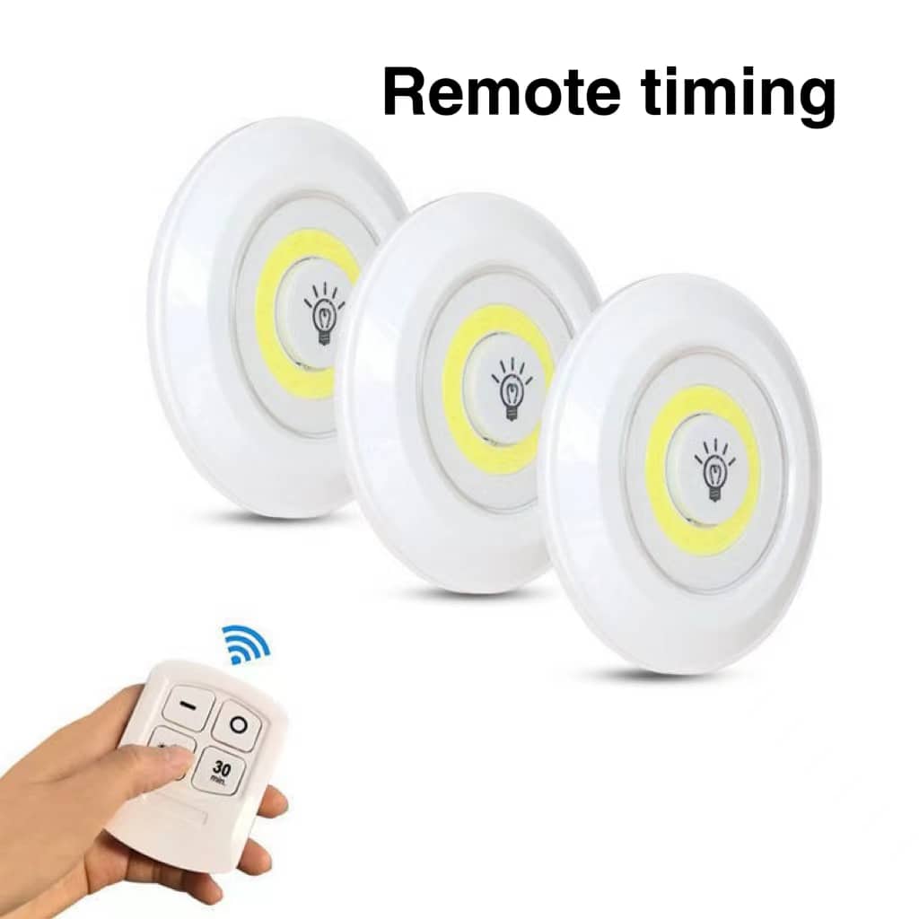 Kit de 3 lampes Led sans fil avec télécommande - Décoration - صورة 3