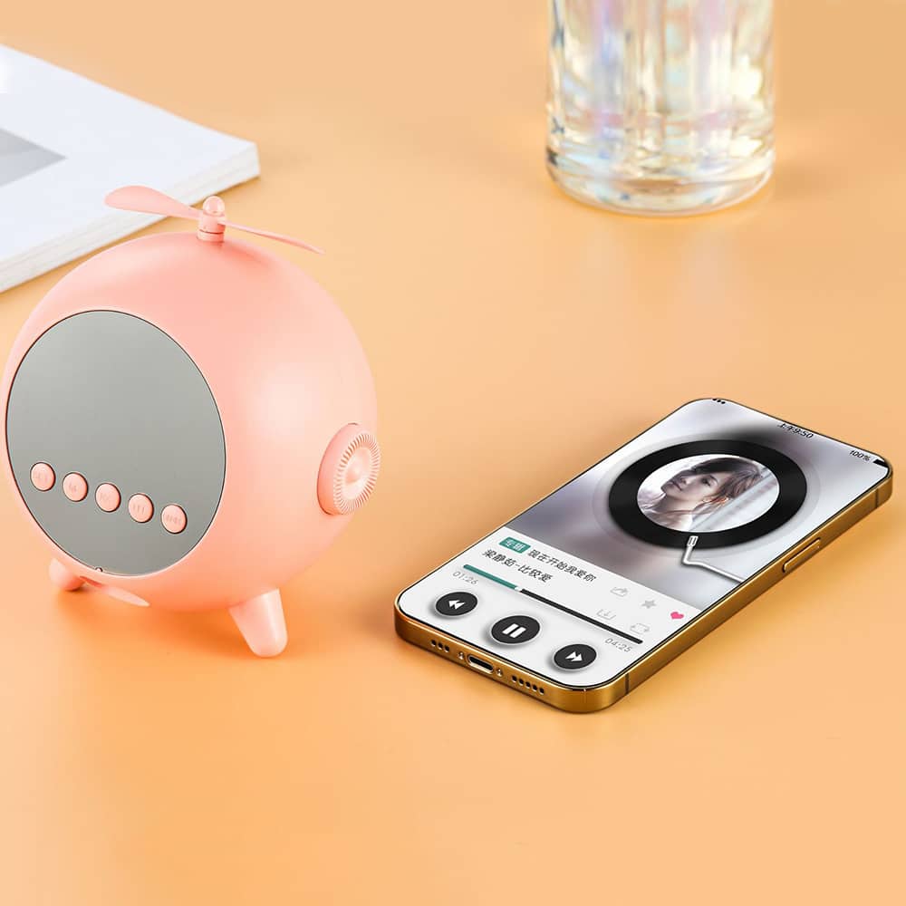 Réveil Numérique à Miroir  Rechargeable avec Haut-parleur Portable Bluetooth 5.0 - Electroménager - صورة 7
