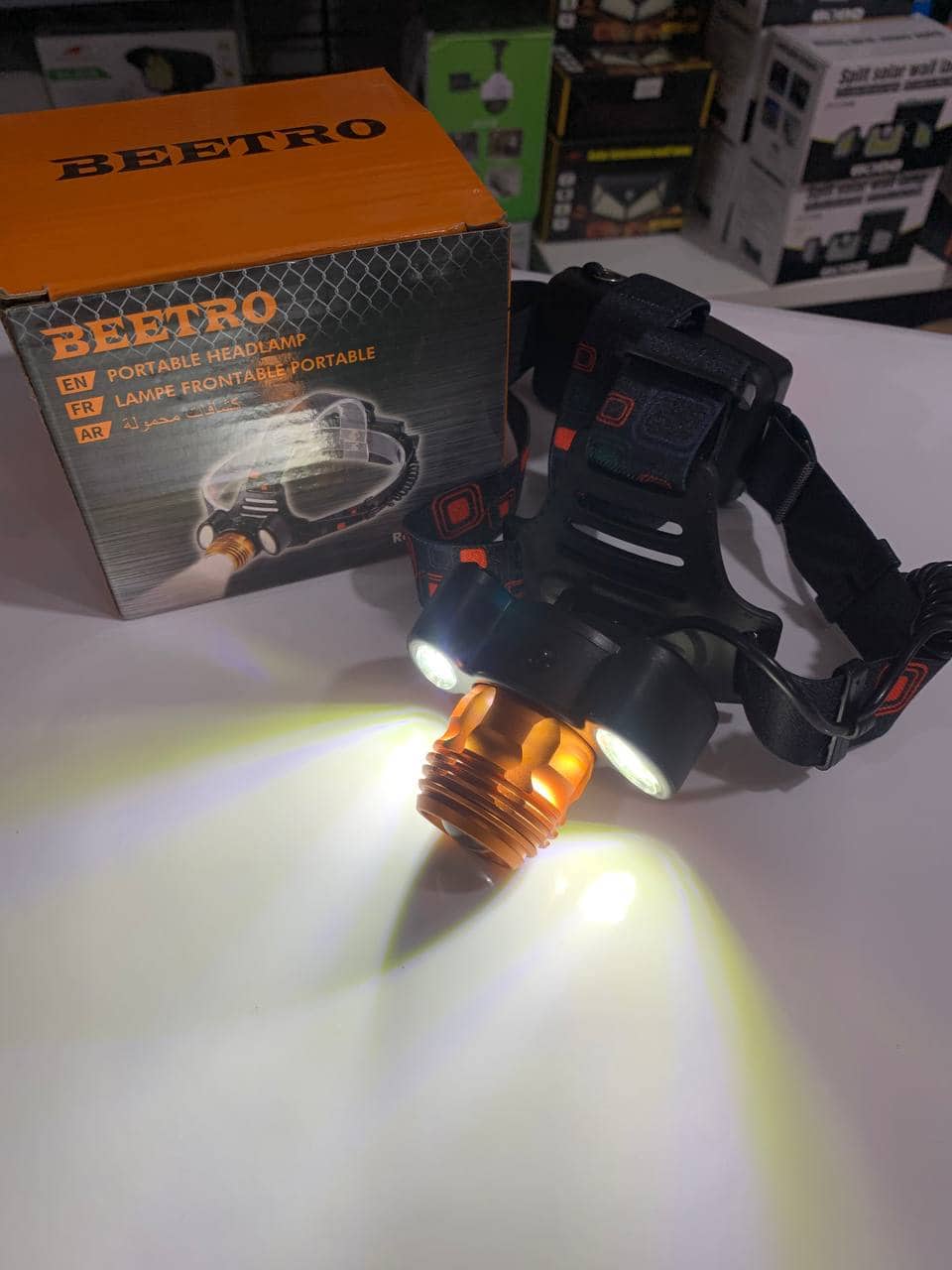 Lampe Frontale Lumineuse Sans Fil Avec 4 Modes D’eclairages Et Avec Zoom BEETRO LA-294 - Camping et Randonnée - صورة 7