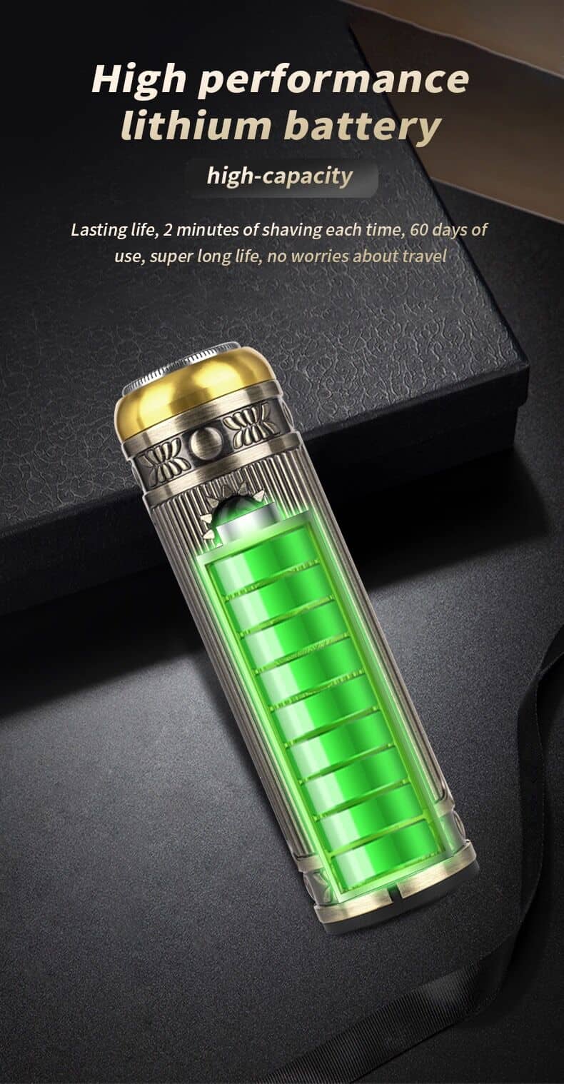 Ensemble  de rasoir électrique pour hommes, tondeuse pour barbe et nez, chargeur USB, avec écran LCD - Soins et Beauté - صورة 9