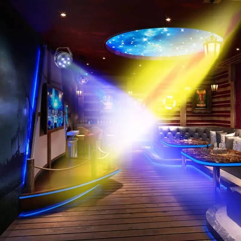 Projecteur jeux de lumiere RGB Laser rotatif  6en1 effets Stroboscope - Électronique - صورة 5