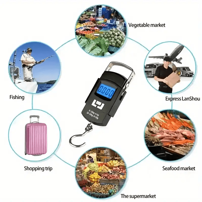 Balance à bagages numérique portable avec écran LCD 50KG/10G WH-A08 - Électronique - صورة 5