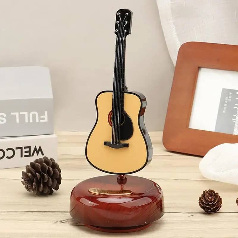 Mini instrument de musique rétro GUITARE, boîte à musique Décoration