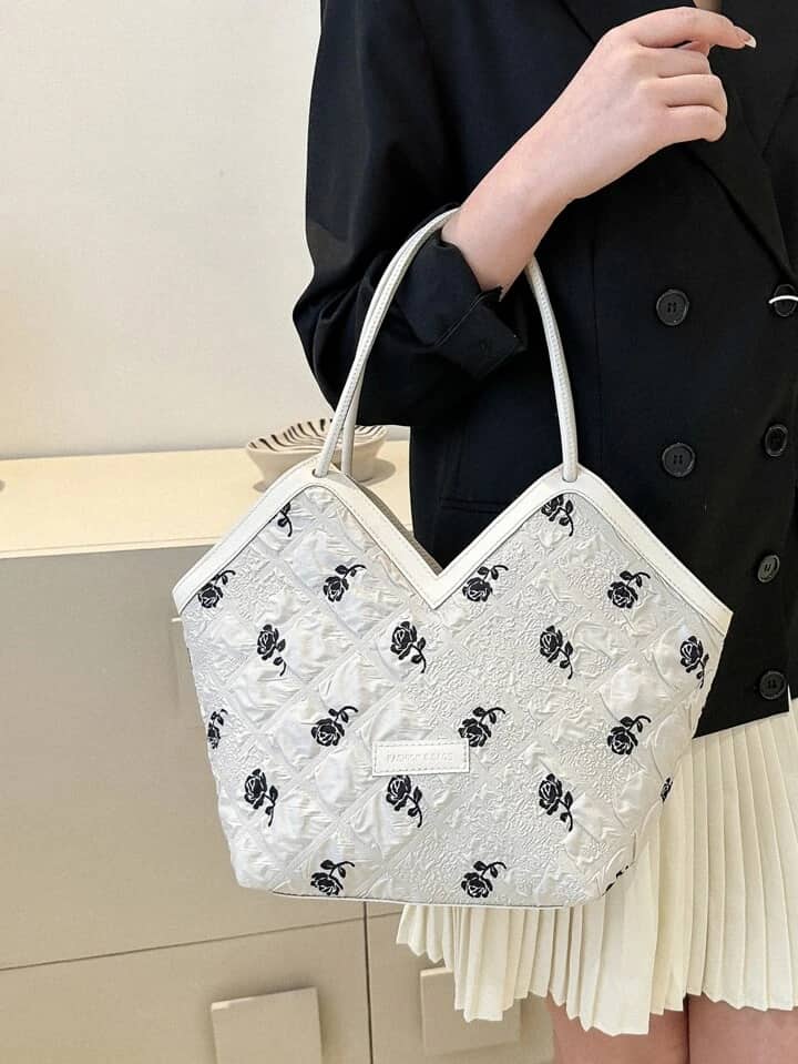 Sac à main pour femme  motif a fleur  - Sac à dos et Mode - صورة 2