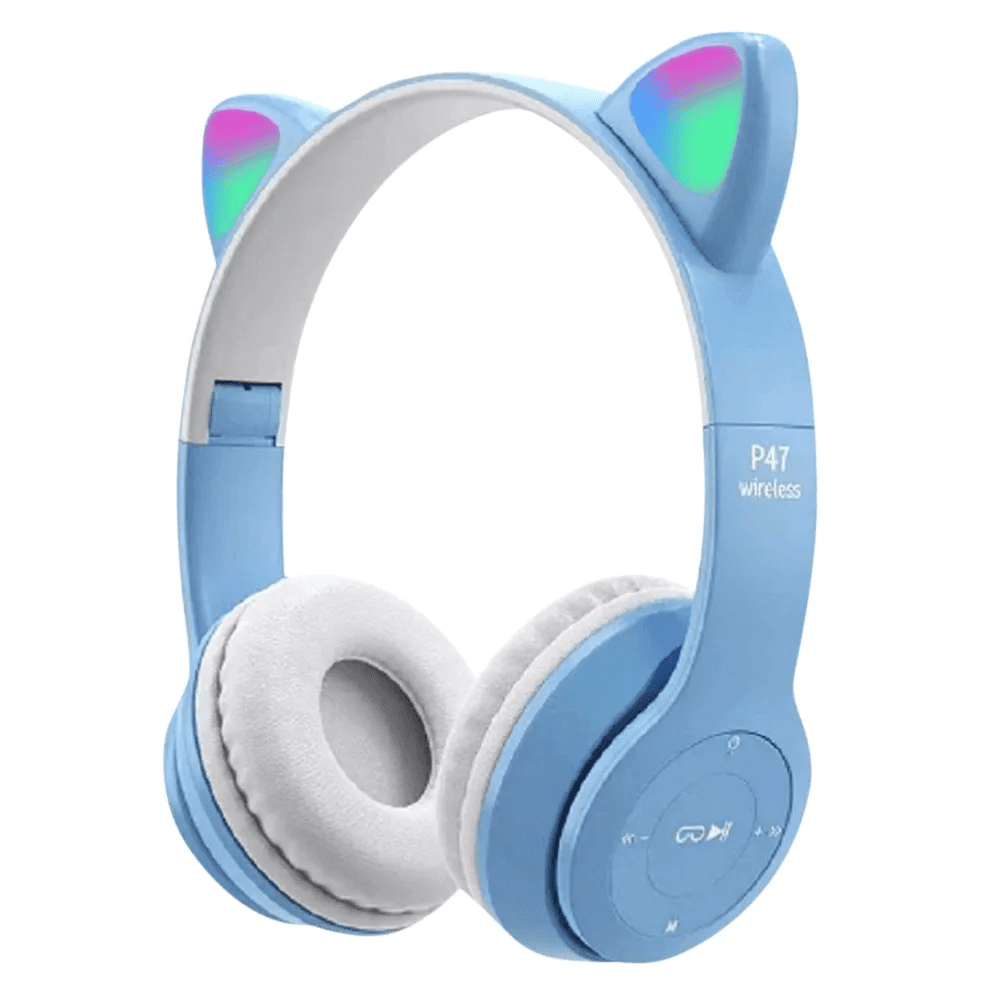 Casque Bluetooth sans fil avec oreilles de chat LED clignotantes P47M - Électronique - صورة 7