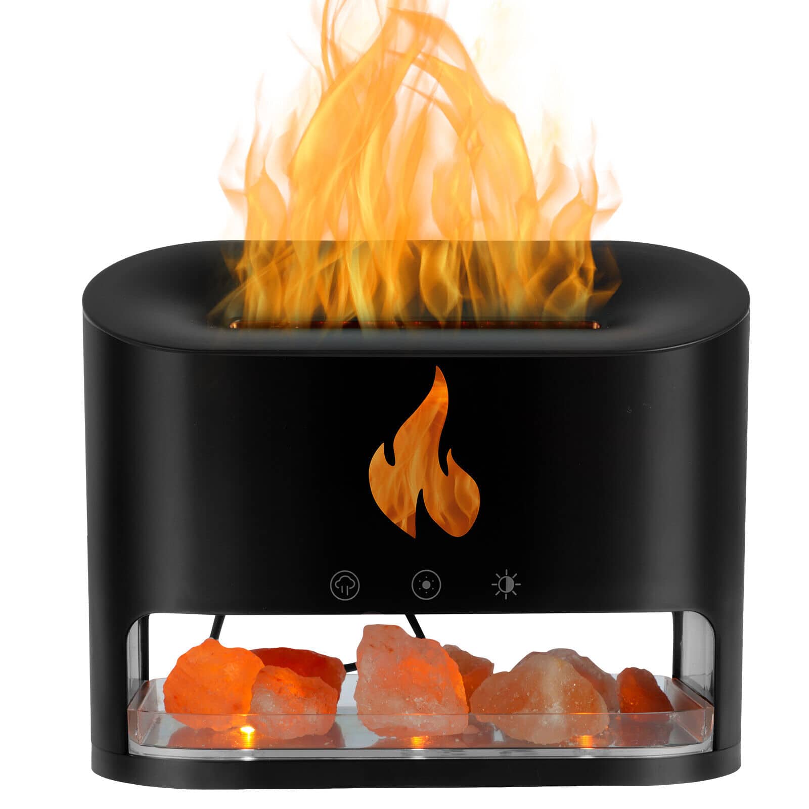 Diffuseur d'huiles essentielles flamme avec des roches de sel de cristal 250ML - موزع روائح الزيوت العطرية باللهب مع صخور الملح الكريستالي 250 مل - Décoration - صورة 3