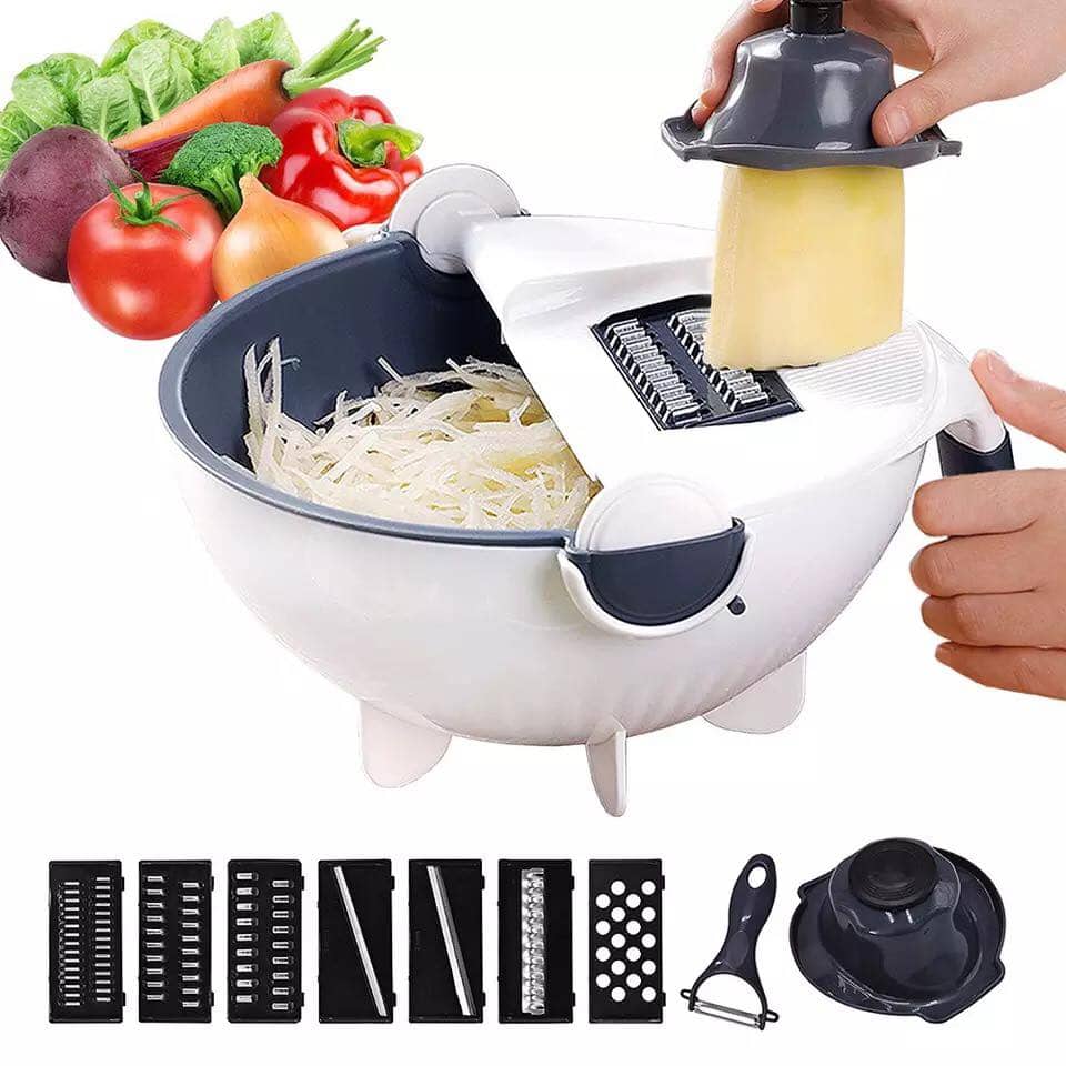 Pot Coupe-Légumes 9in1 Multifonction Avec Panier De Vidange + Éplucheur V2 - Cuisine - صورة 5