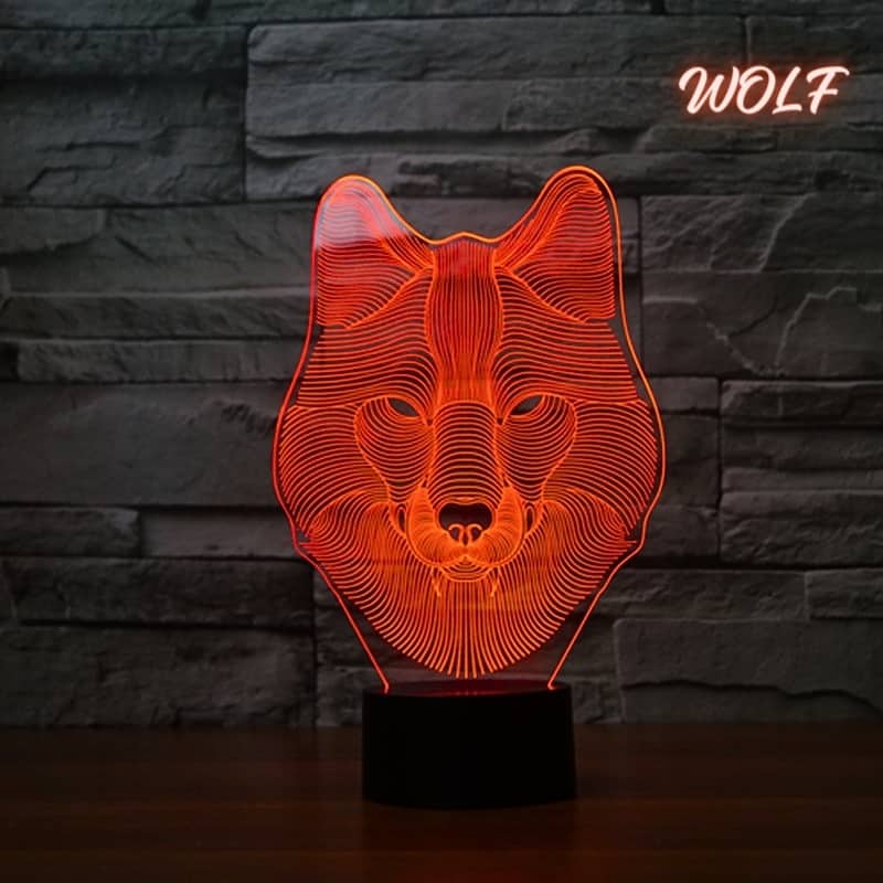 Lampe Veilleuse de bureau 3D 7 lumières changeantes de couleurs En Acrylique - Décoration - صورة 5