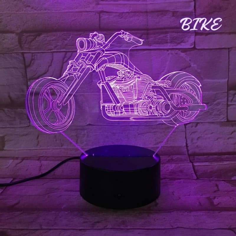 Lampe Veilleuse de bureau 3D 7 lumières changeantes de couleurs En Acrylique - Décoration - صورة 10