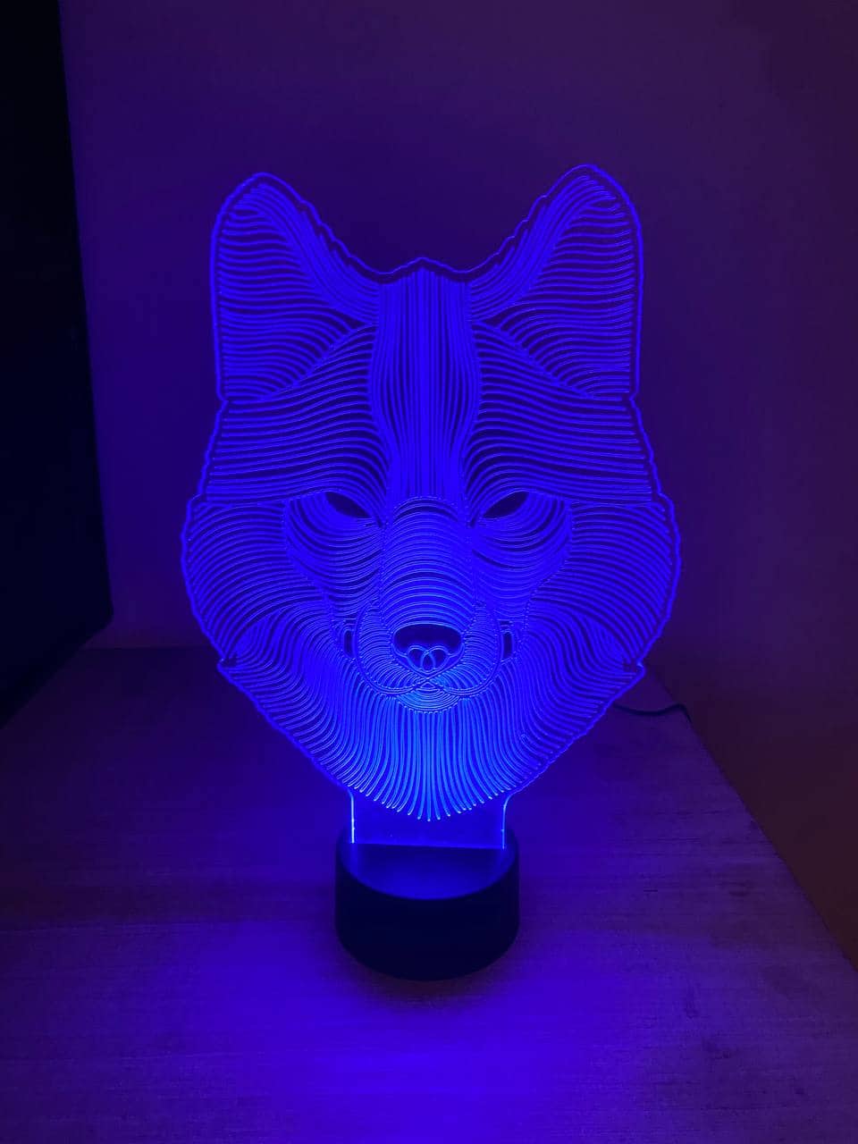 Lampe Veilleuse de bureau 3D 7 lumières changeantes de couleurs En Acrylique - Décoration - صورة 14