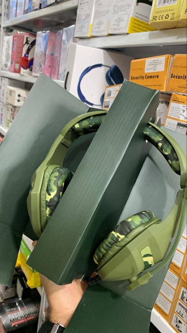 Konix Mythics Casque gaming filaire PS-400 pour console Haut-parleurs 40 mm - Microphone - Motif camouflage vert kaki - Électronique - صورة 8