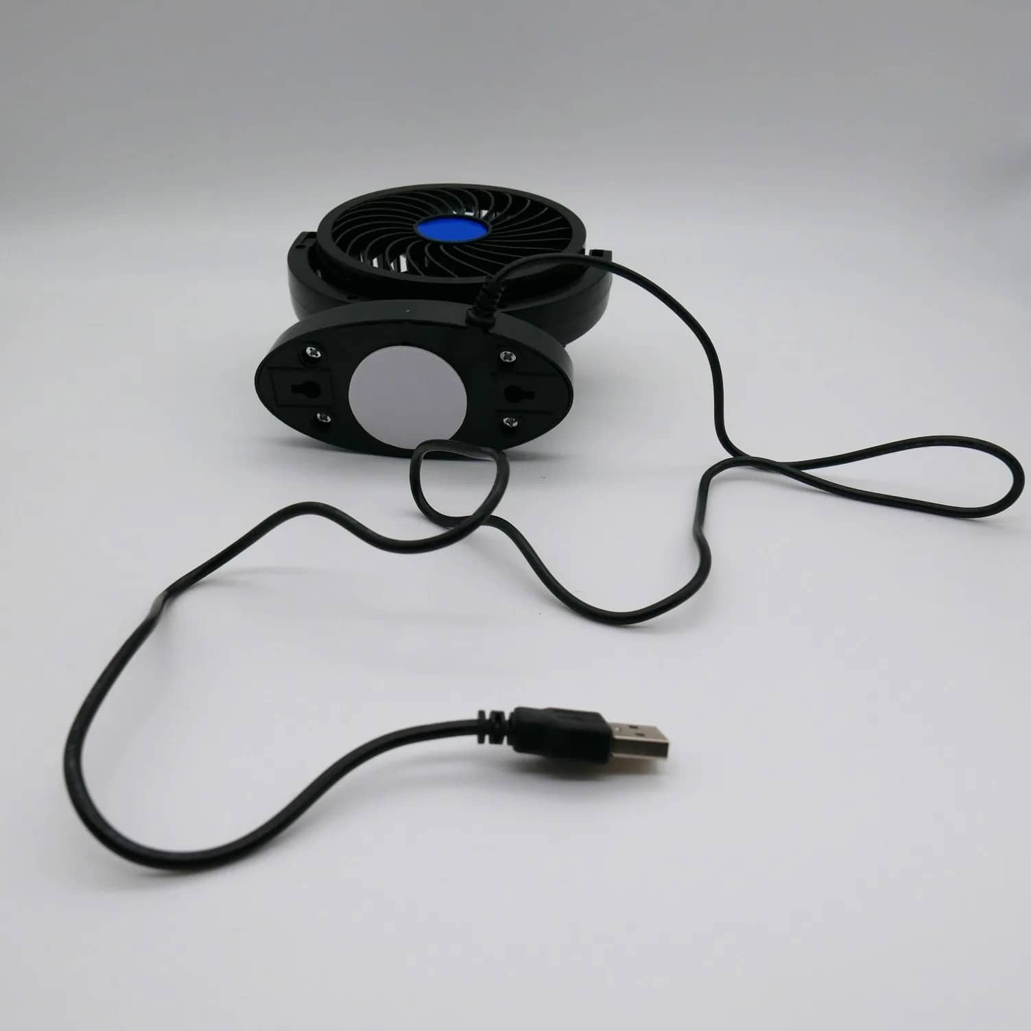 Ventilateur électrique 12V pour tableau de bord de voiture, rotatif à 360 degrés - Accessoires Auto/Moto - صورة 4