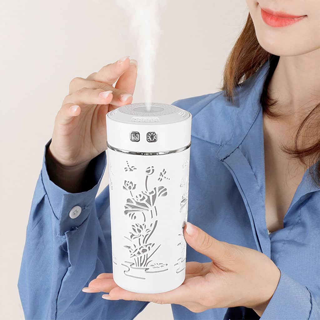 Diffuseur d’huiles essentielles et d’arôme froid, tasse de fleur de Lotus USB 250ml - Décoration - صورة 5