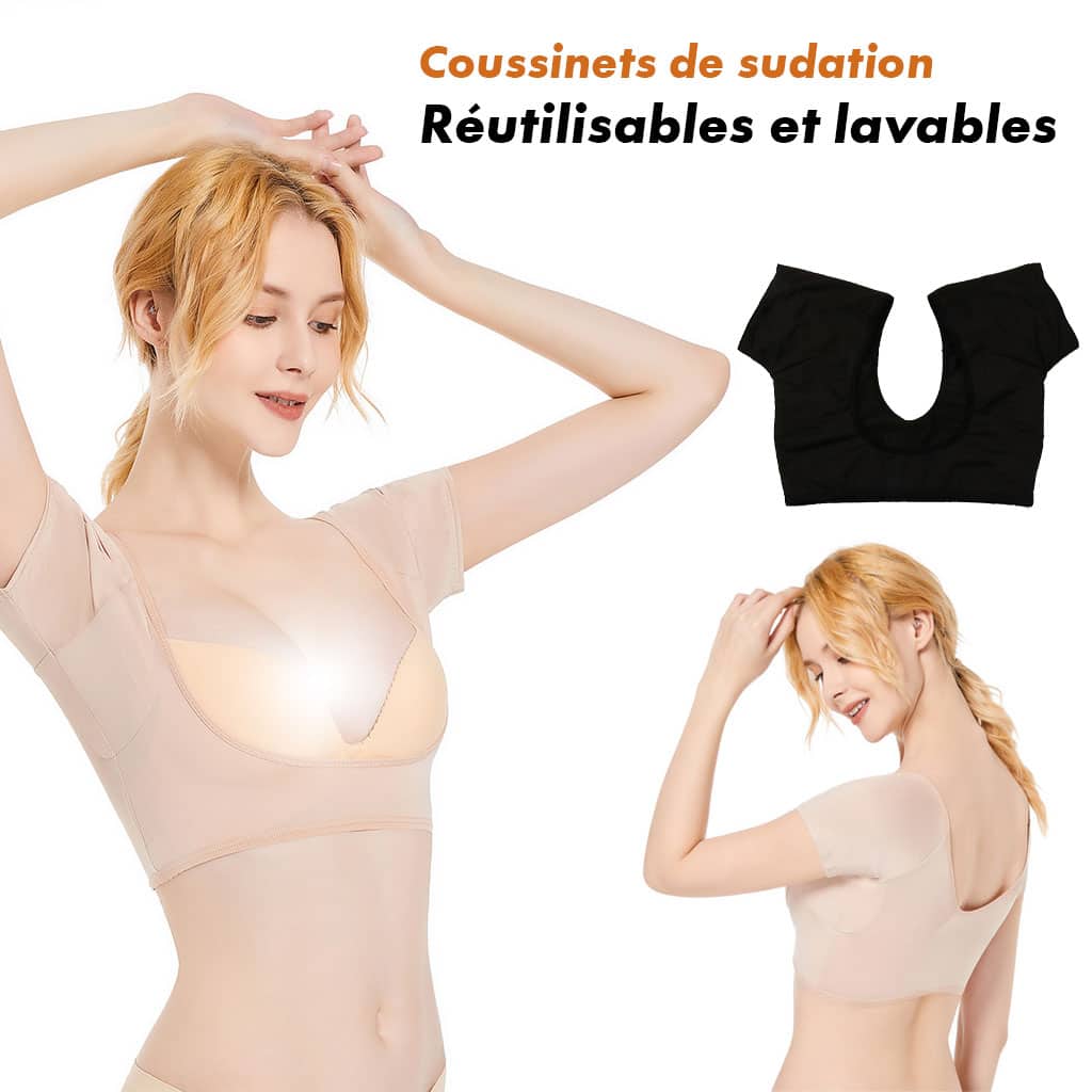 Coussinets de sudation en forme de t-shirt Réutilisables et lavables Pour les aisselles - وسادات عرق على شكل قميص قابلة لإعادة الاستخدام  - Sport - صورة 2