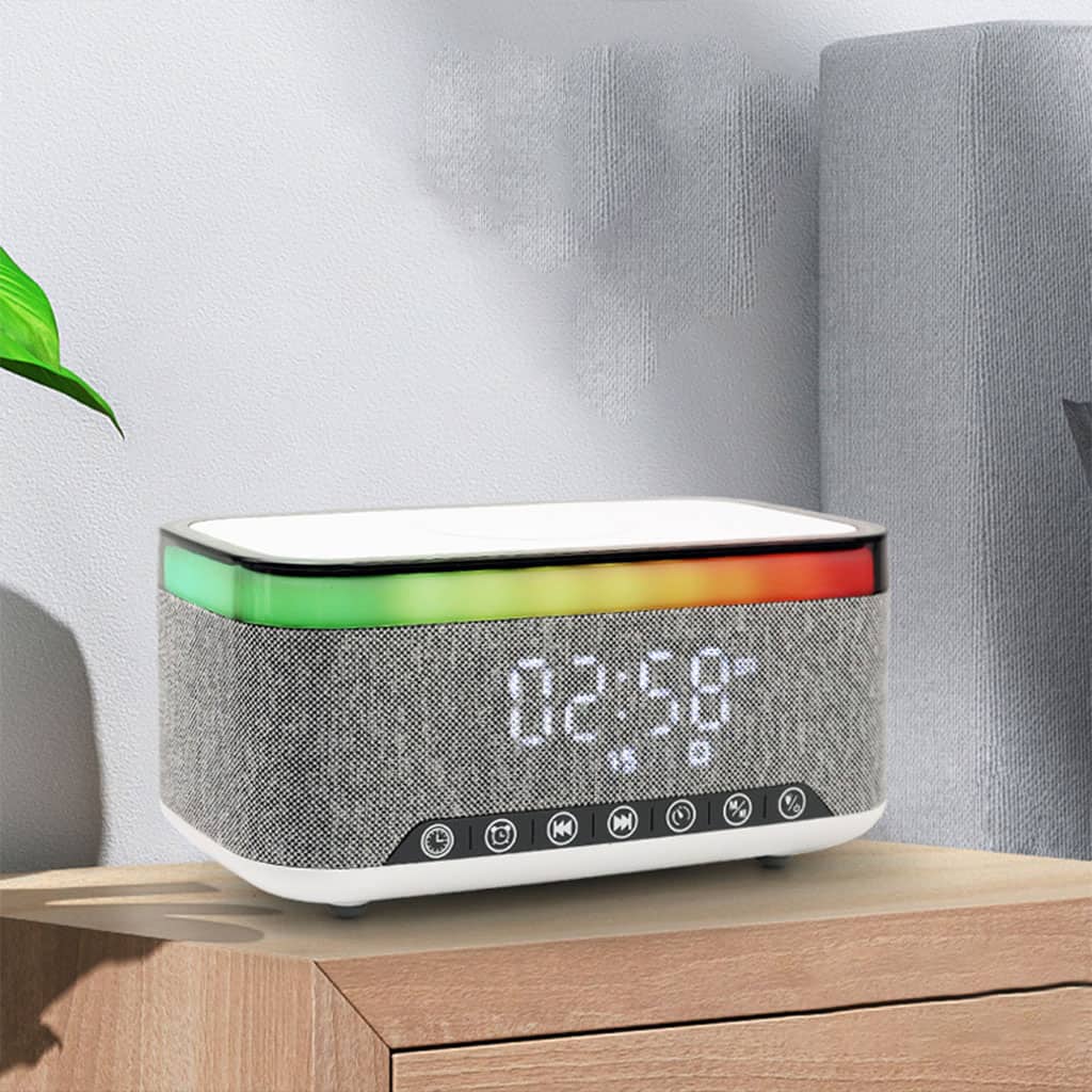 Haut-parleur Bluetooth intelligent, veilleuse créative de bureau, chargeur audio sans fil, lumière d’ambiance de chevet - Électronique - صورة 5