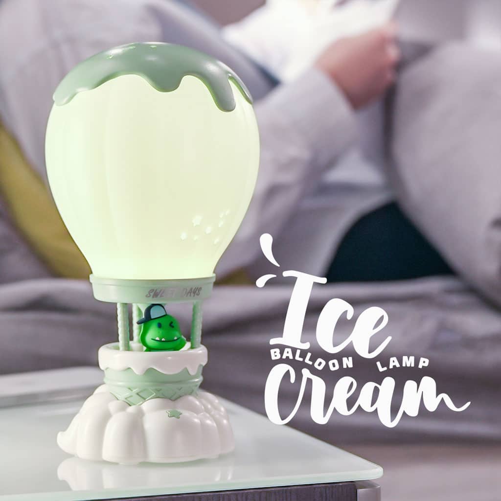 Lampe de table LED pour chambre d'enfant, rechargeable en forme de montgolfière - Divers - صورة 4