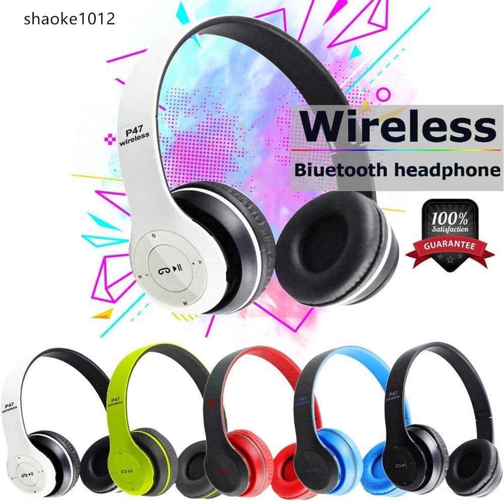 Casque Audio Stereo Bluetooth sans fil modèle P47 pliable - Électronique - صورة 6