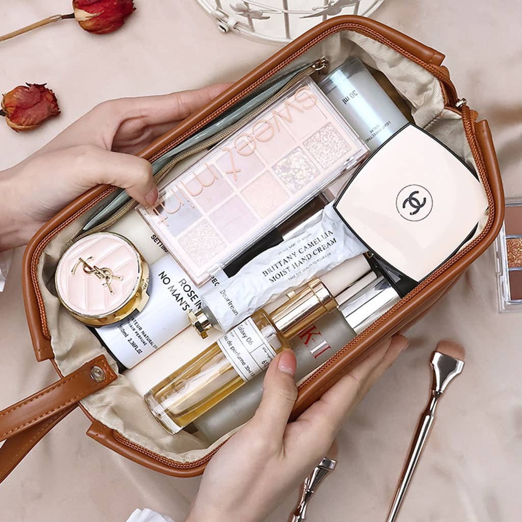 Trousse Maquillage et Pinceaux Imperméable à Double Couche - Soins et Beauté - صورة 4