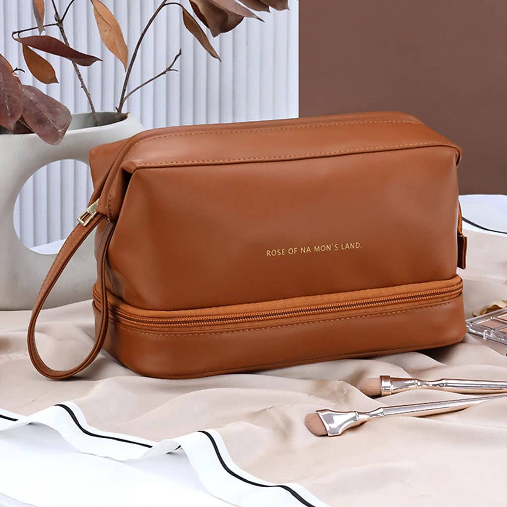 Trousse Maquillage et Pinceaux Imperméable à Double Couche - Soins et Beauté - صورة 5