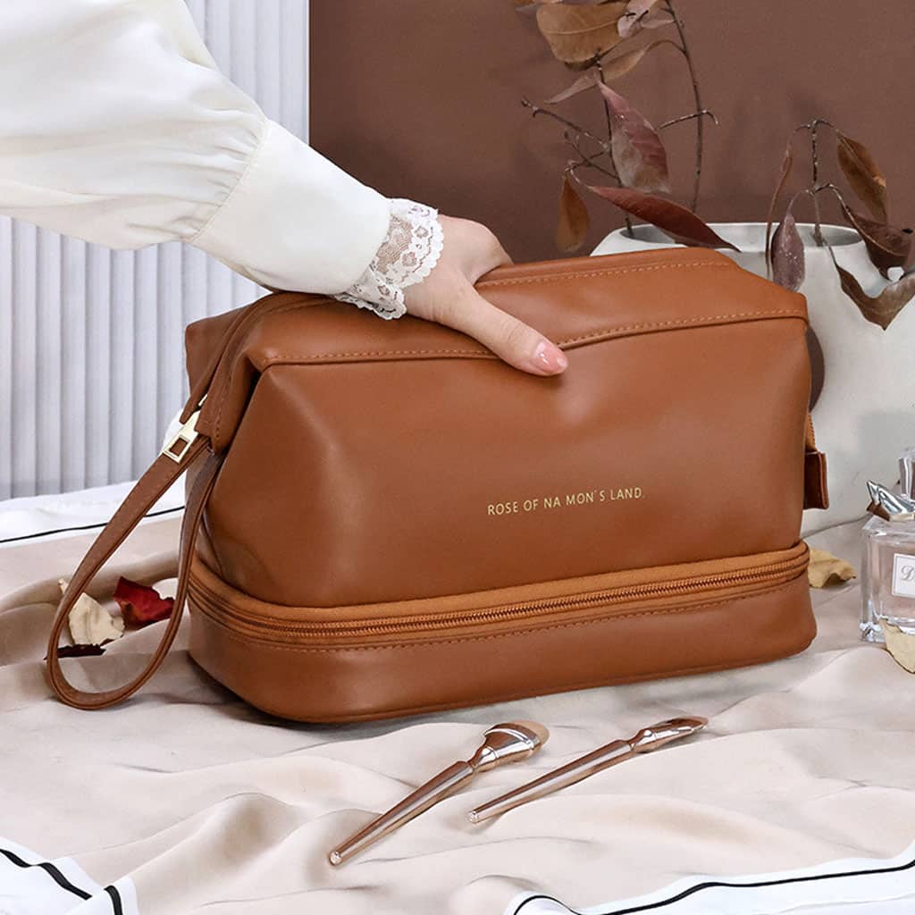 Trousse Maquillage et Pinceaux Imperméable à Double Couche - Soins et Beauté - صورة 7