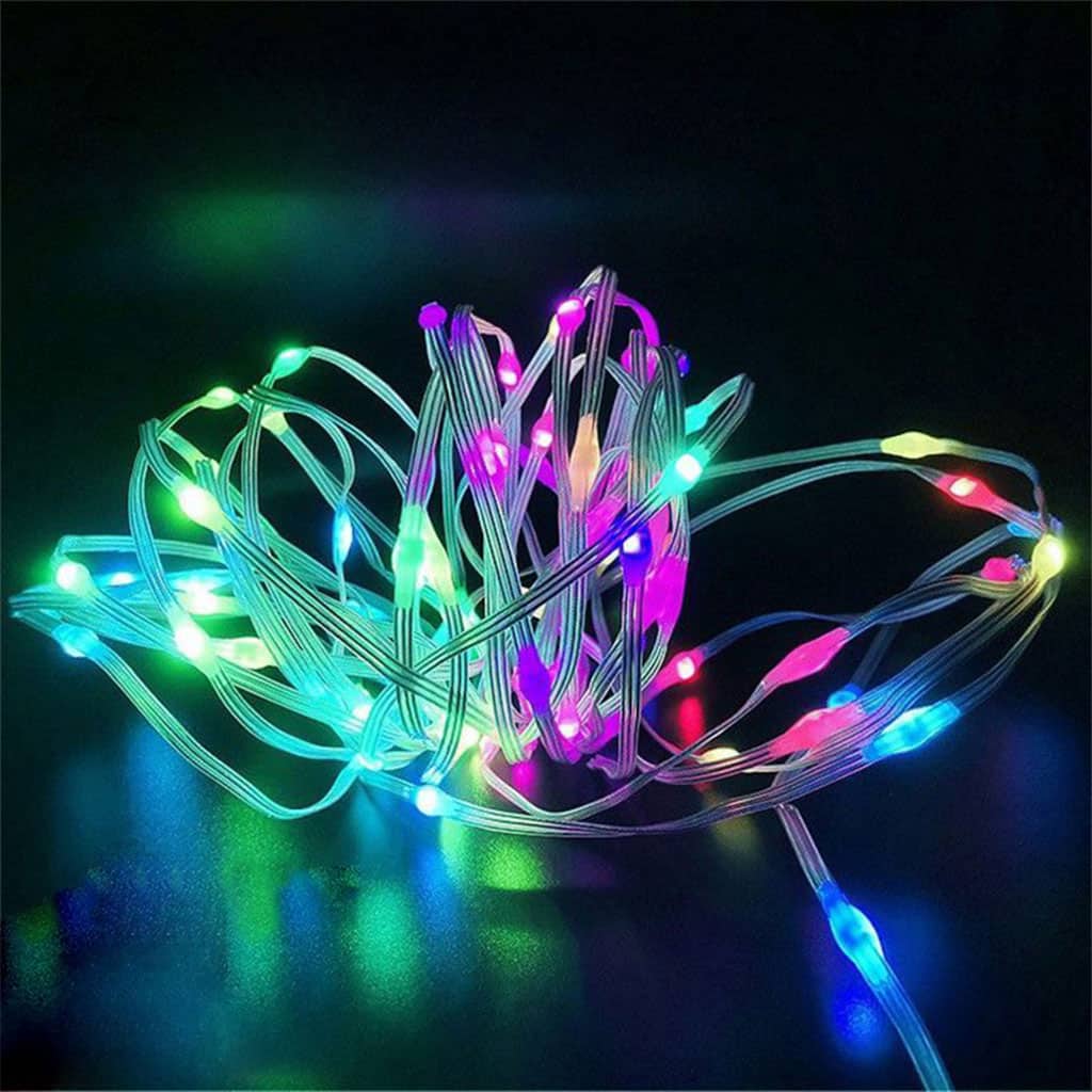 Guirlande lumineuse d'extérieur 100 LED multicolore 10 m RGB synchronisation de musique - Décoration - صورة 4
