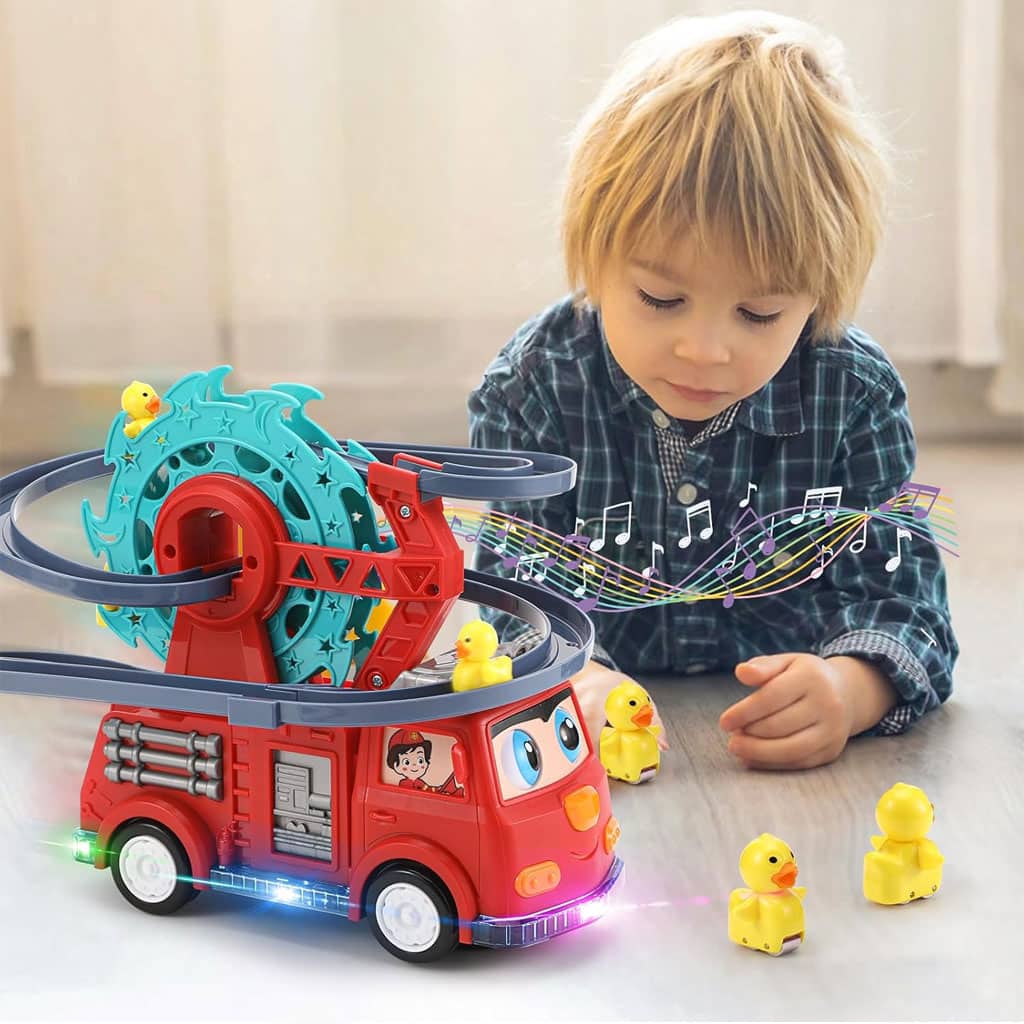 Camion de Pompier Jouet avec Sonore Lumineux Educatif pour Enfants - Jouet & Gaming - صورة 6