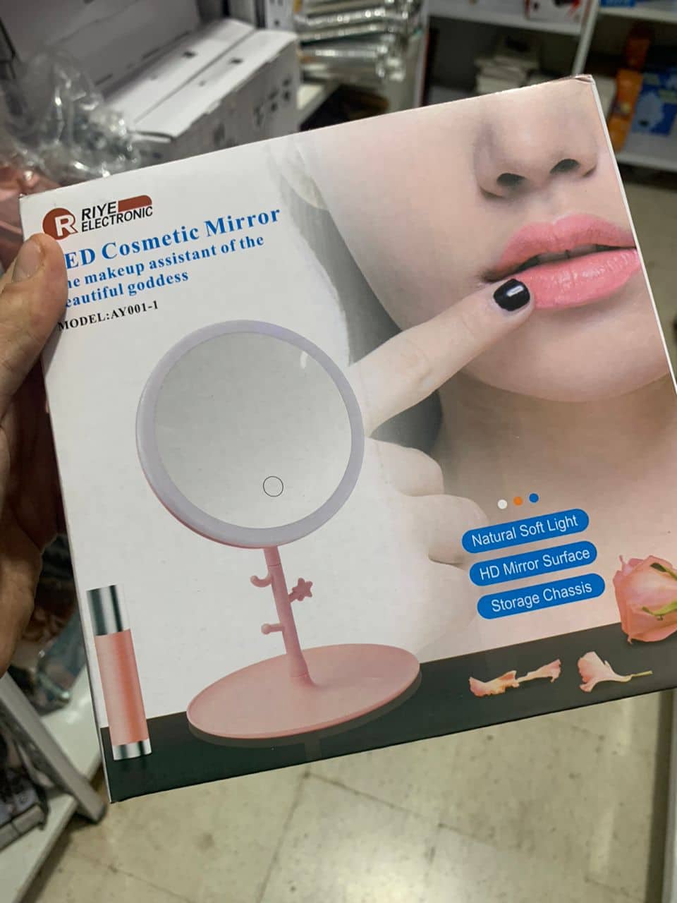 Miroir cosmétique avec lumière LED en forme Rond Rechargeable - Soins et Beauté - صورة 9