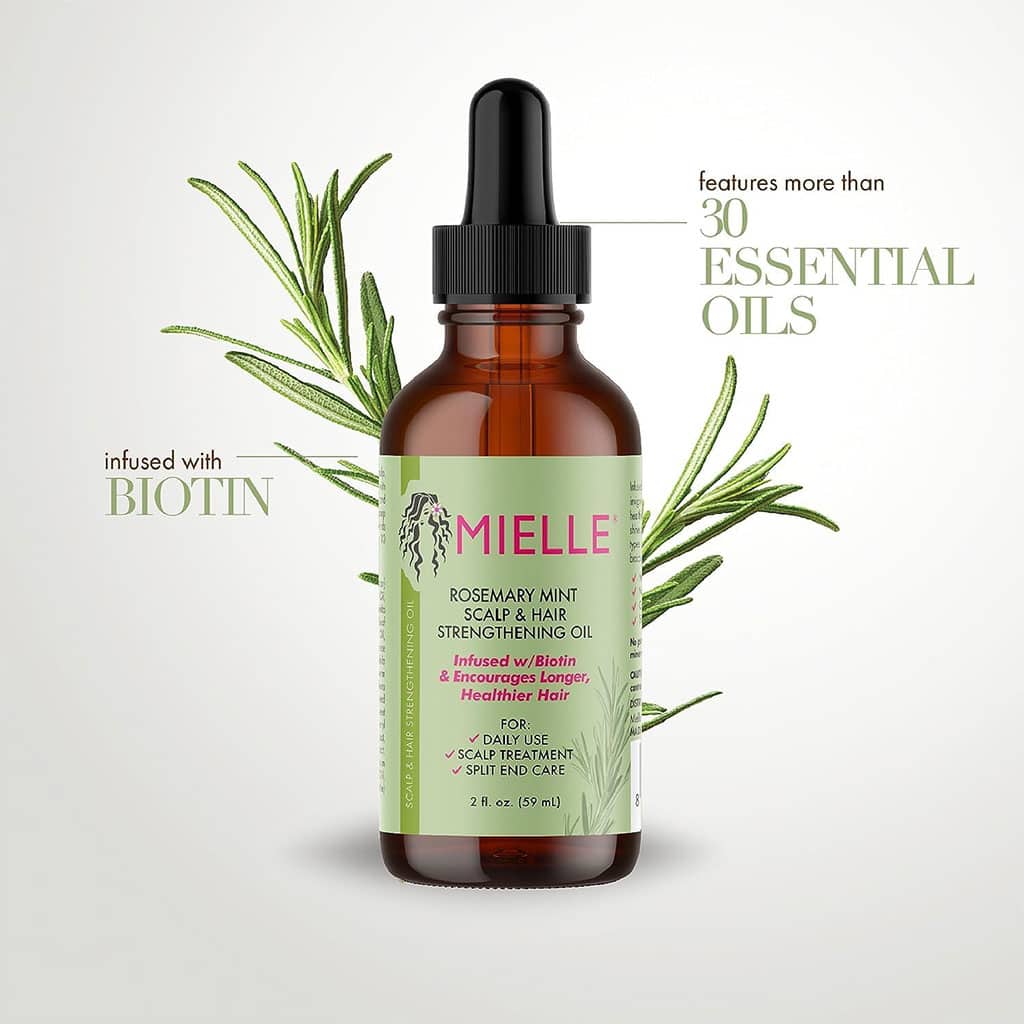 Mielle Huile fortifiante pour le cuir chevelu au romarin et à la menthe Original - Soins et Beauté - صورة 6