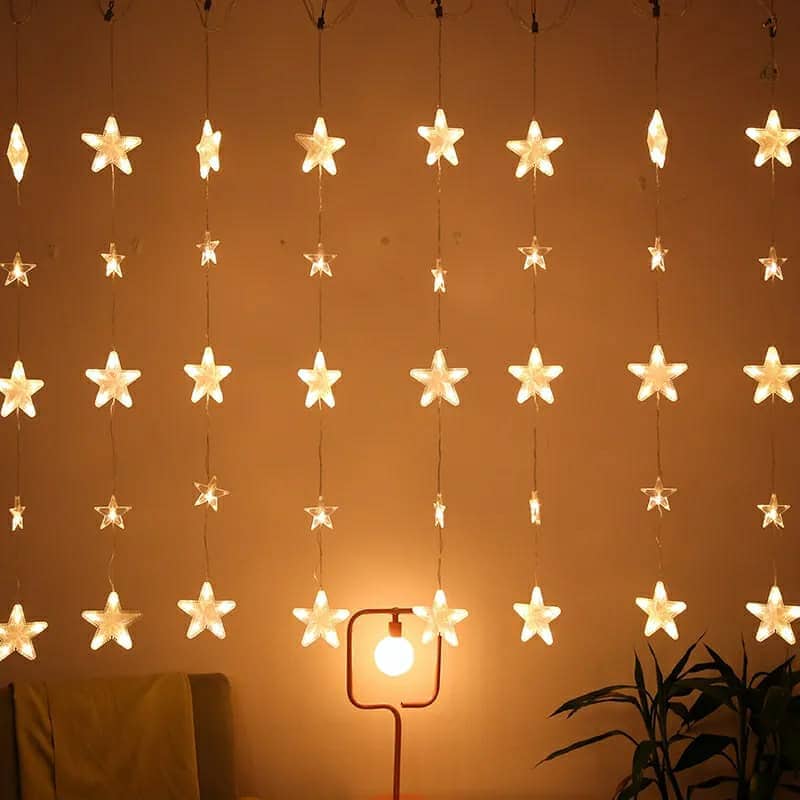 Guirlande lumineuse rideau Stars LED Imperméable 2.5/3.5M  220V - Électronique - صورة 2