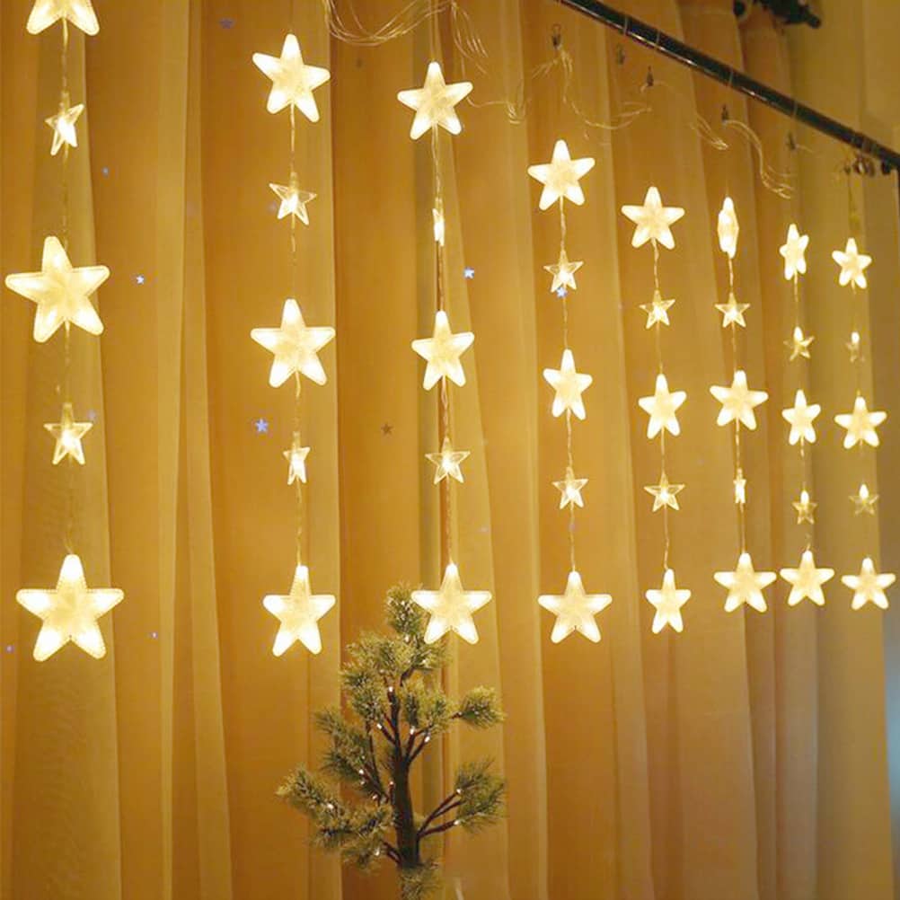 Guirlande lumineuse rideau Stars LED Imperméable 2.5/3.5M  220V - Électronique - صورة 4