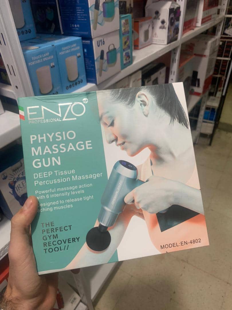 Pistolet de Massage ENZO EN-4802 avec 4 Têtes de Massage - Sport - صورة 9