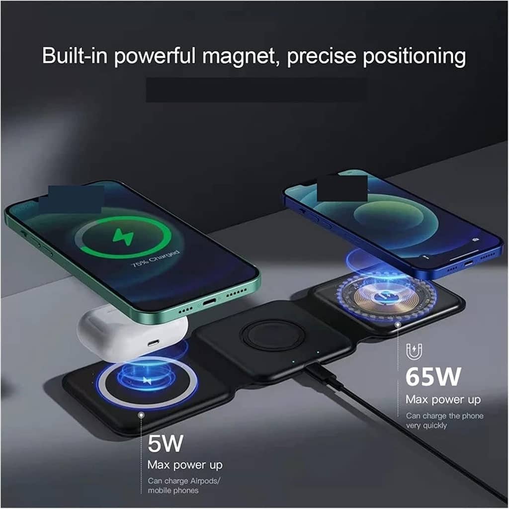 Chargeur magnétique sans Fil 65W 3 en 1 Chargement Rapide - Électronique - صورة 2