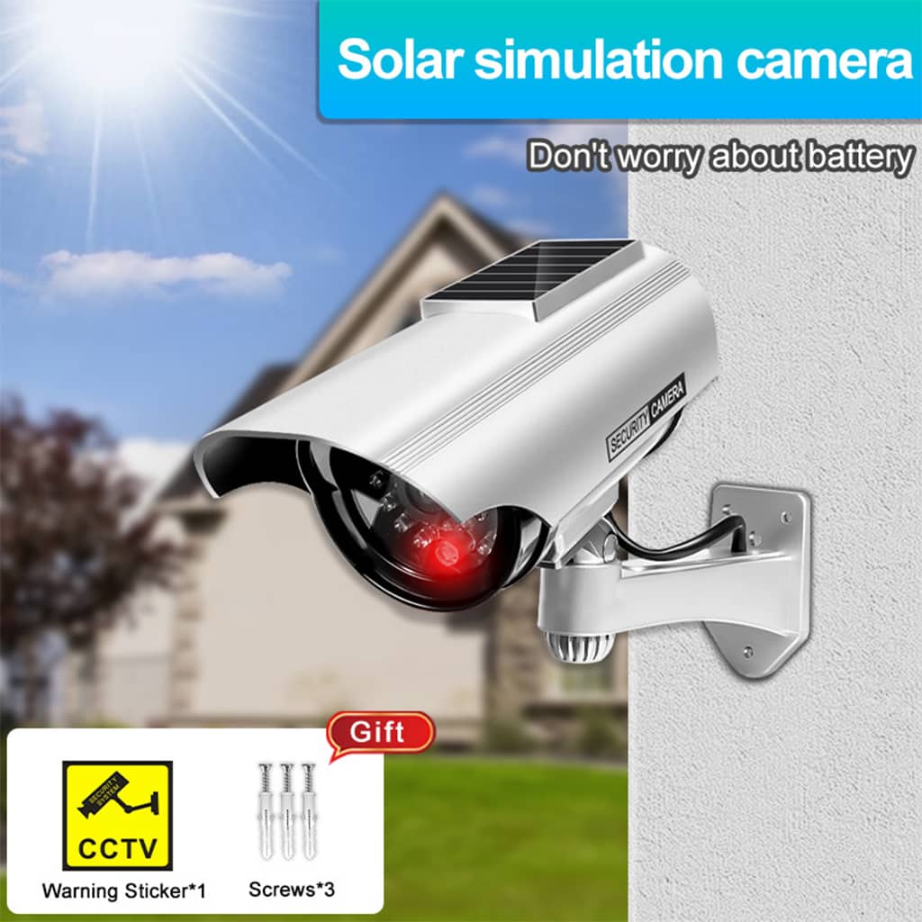 Fausse Caméras de Vidéosurveillance à énergie Solaire avec Clignotant Rouge LED - Divers - صورة 2