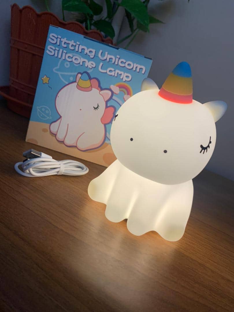 Veilleuse en Silicone Forme Unicorne pour Chambre d’enfant Rechargeable - Décoration - صورة 8