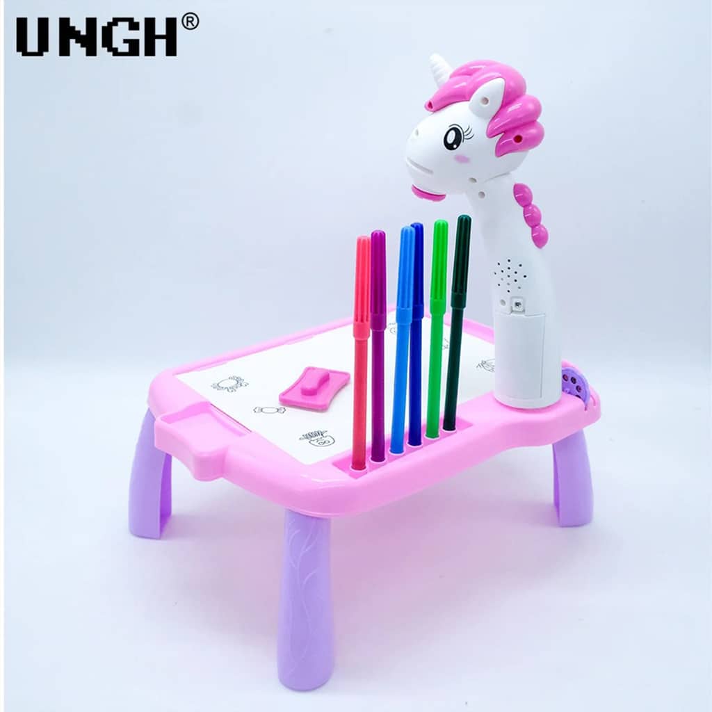 Projecteur de dessin licorne pour enfants avec 24 motifs colorés - Jouet & Gaming - صورة 4