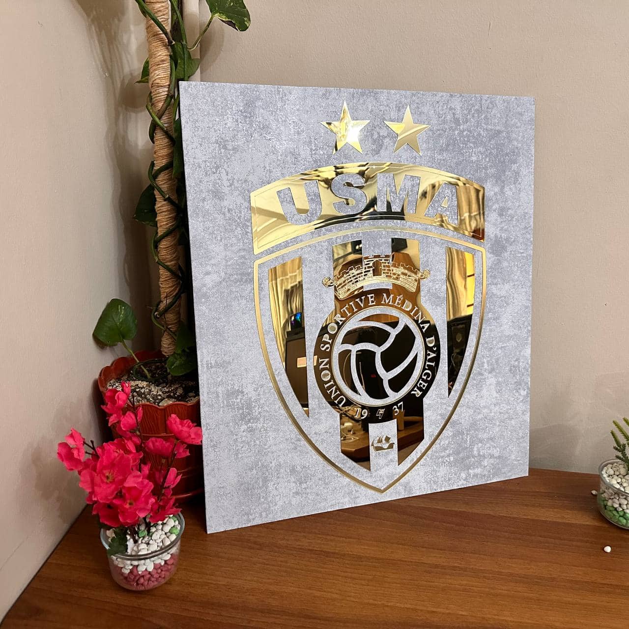 Cadre en Acrylique Effet Gold Miroir Motif Club USMA - Décoration - صورة 6