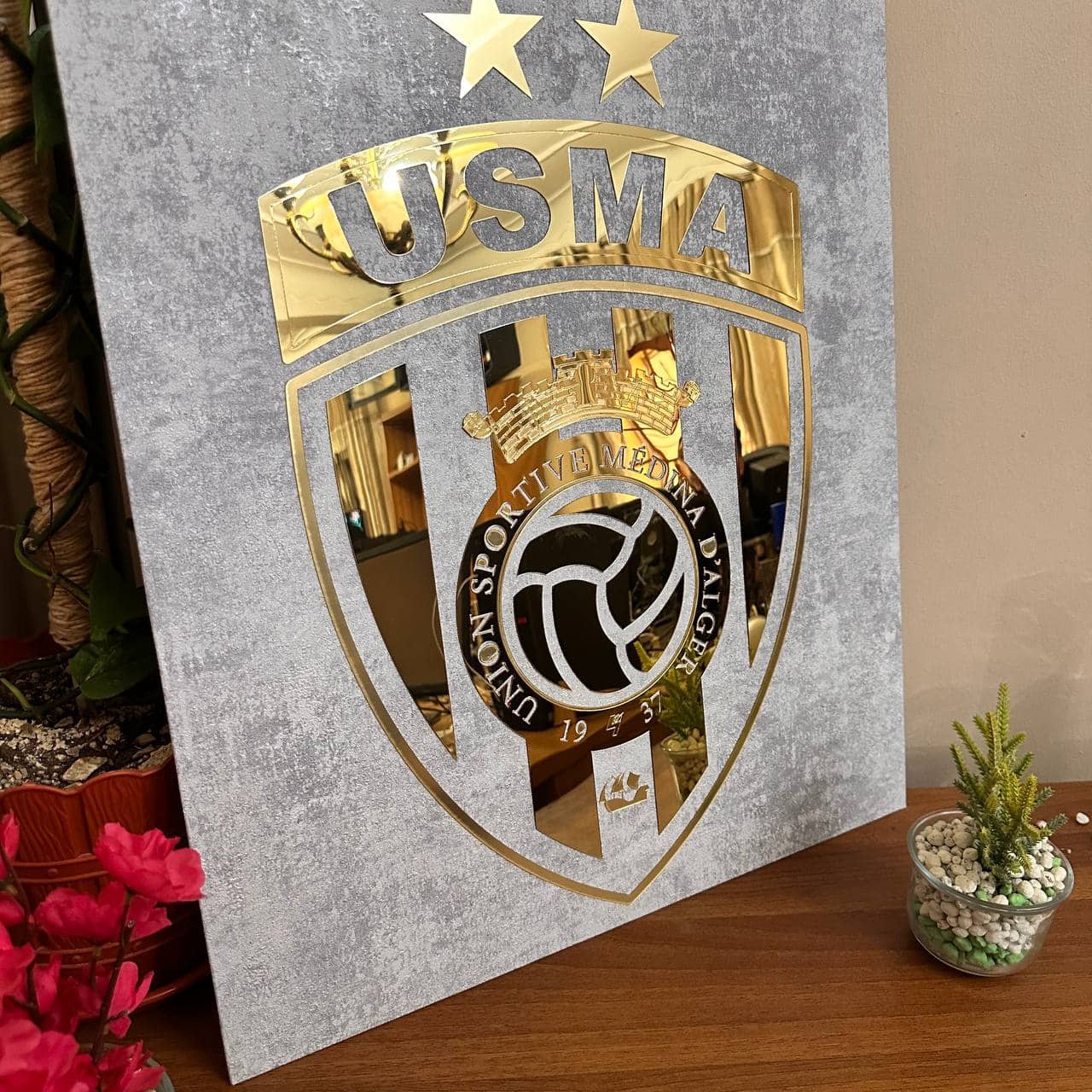 Cadre en Acrylique Effet Gold Miroir Motif Club USMA - Décoration - صورة 10