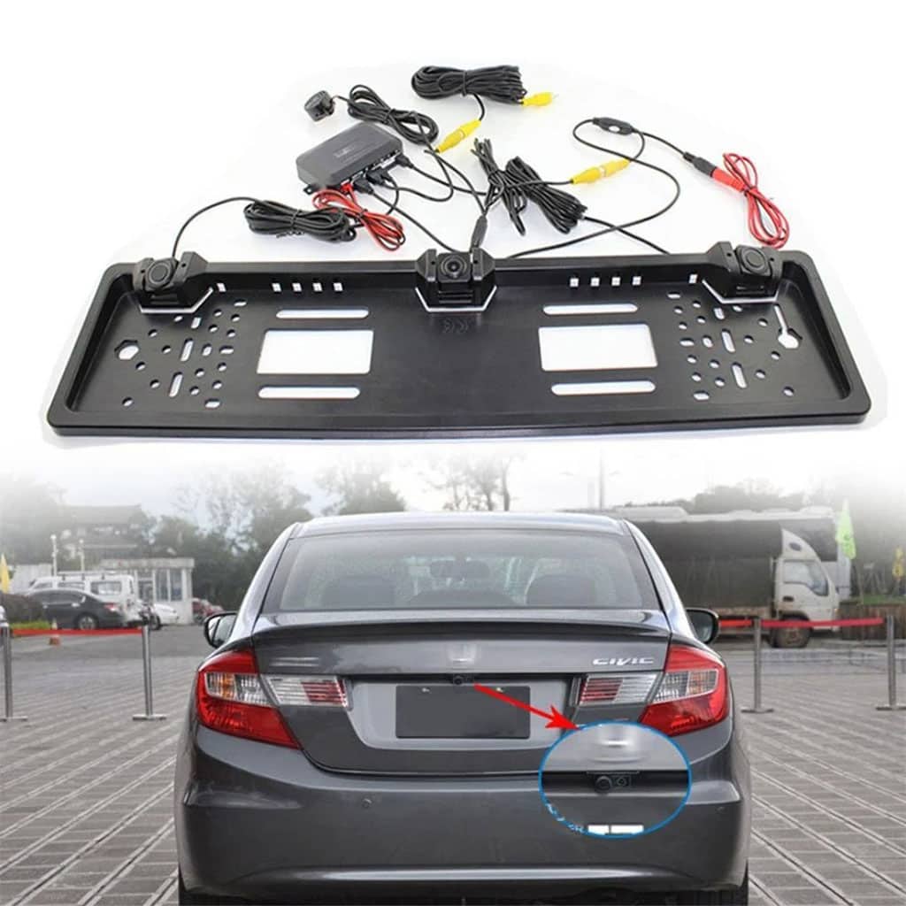 Caméra de recul HD Avec cadre de plaque d’immatriculation Standard et Radar de Recule - Accessoires Auto/Moto - صورة 6