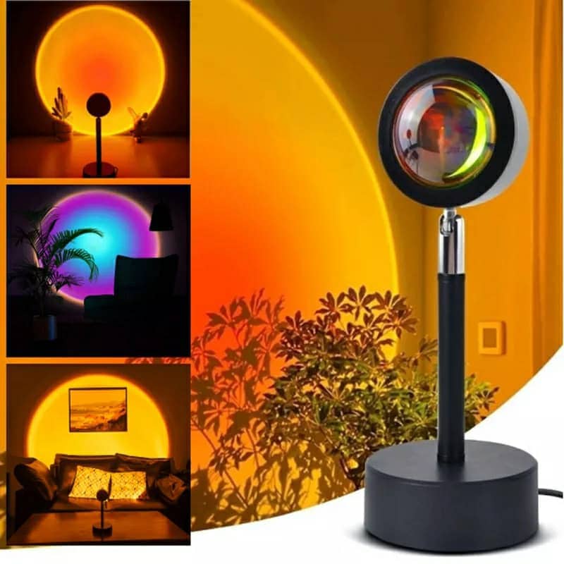 Projecteur de coucher de soleil rotatif à 180 ° USB décoration murale - Électronique - صورة 4