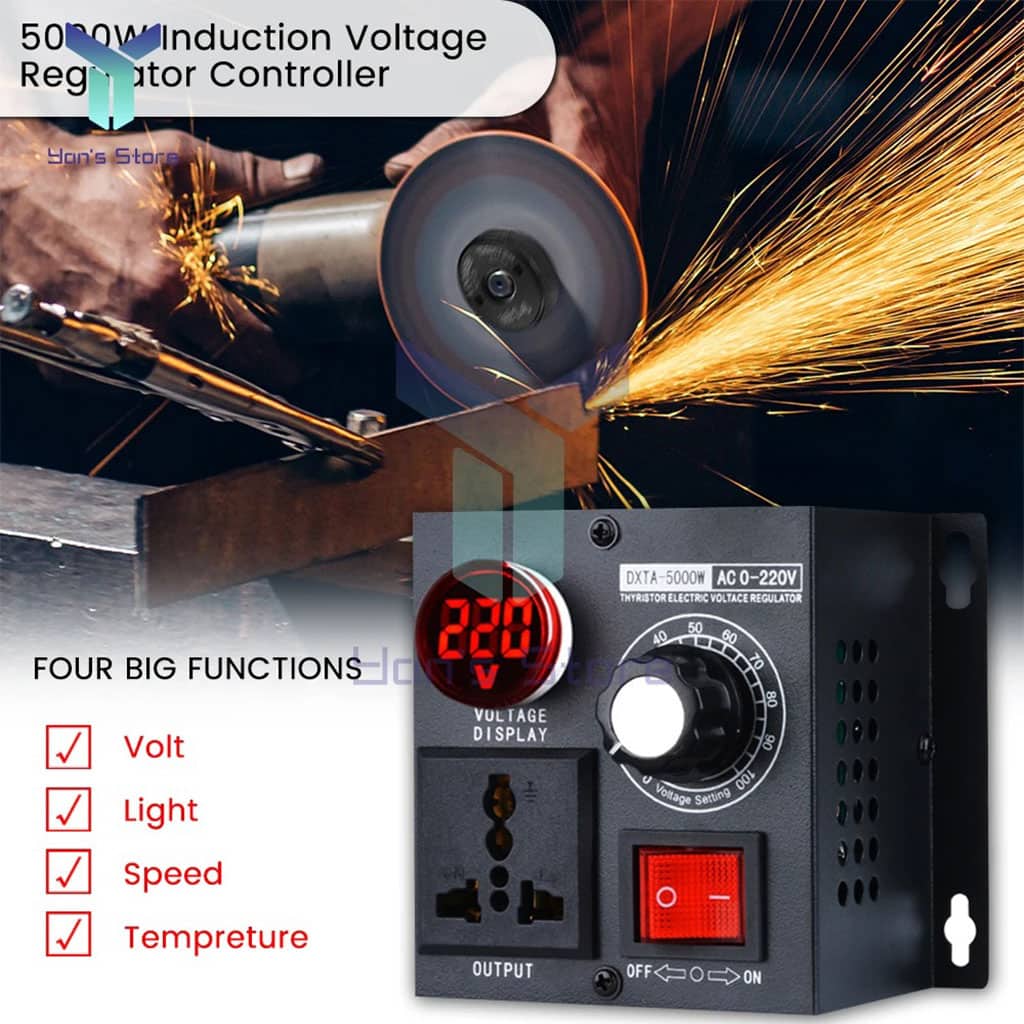 Régulateur de tension SCR AC 230V 4000W - Outillage et Bricolage - صورة 7
