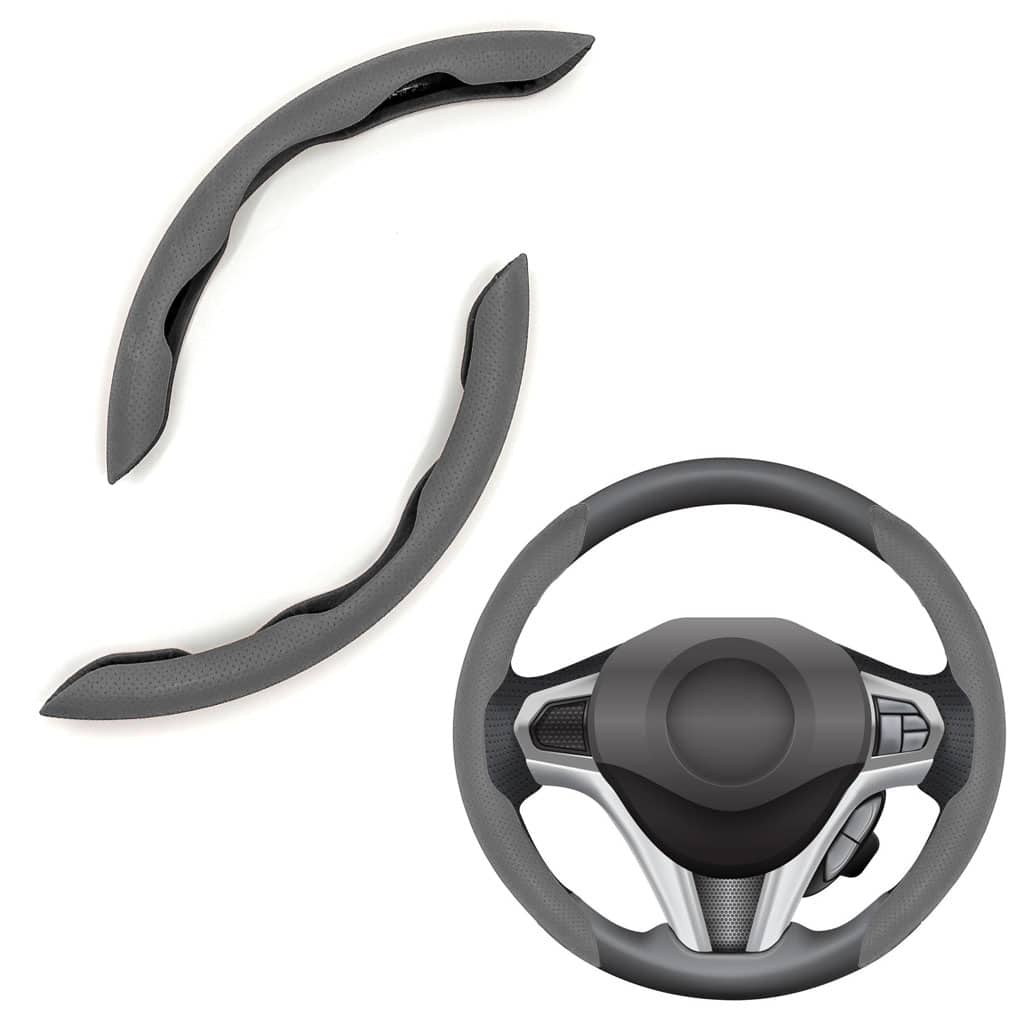Couvre Volant Universel en Simili Cuir 2Pcs - Accessoires Auto/Moto - صورة 2