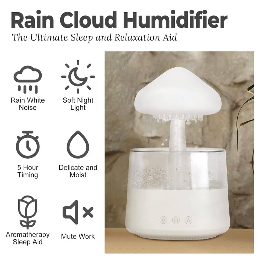 Diffuseur d'Huiles Essentielles Nuage Pluie 300ml et Bluetooth Speaker –  معطر بشكل غيمة ممطرة و مكبر صوت بلوتوث - Électronique - صورة 2