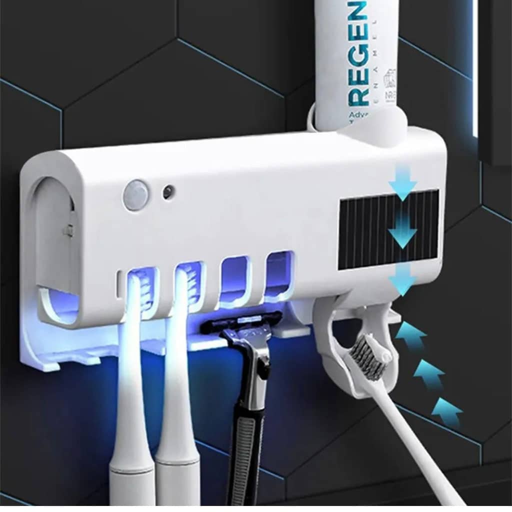 Support de Brosse à Dents UV avec Distributeur Dentifrice - Maison - صورة 6
