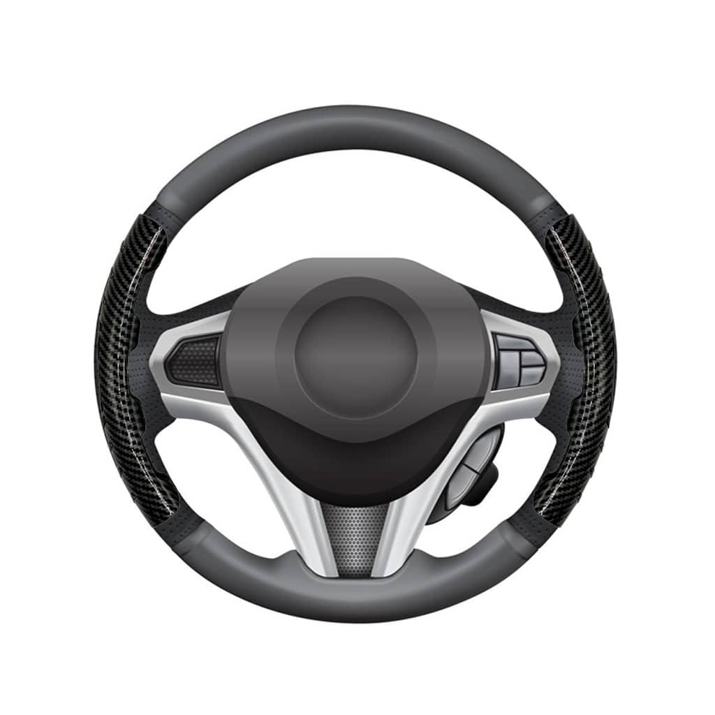 Couvre Volant Universel en Carbon Fiber 2Pcs - Accessoires Auto/Moto - صورة 3
