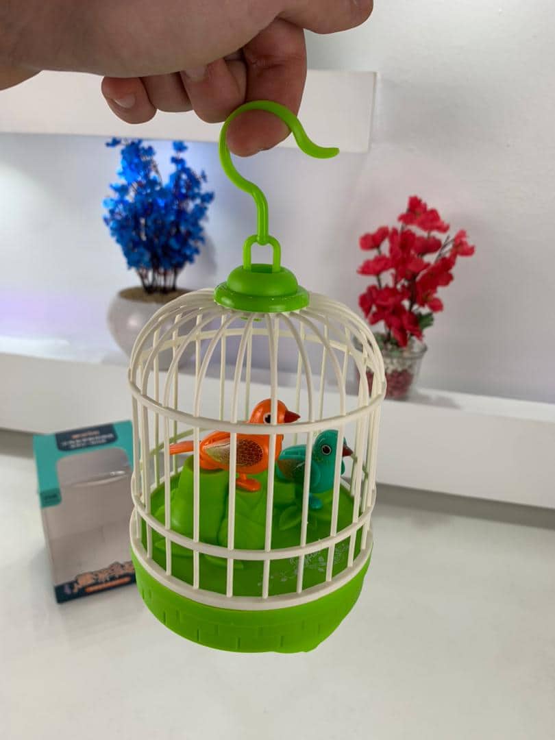 Jouet Électrique de Simulation de Cage à Oiseaux avec Contrôle Sonore – لعبة قفص الطيور المكررة للكلام - Jouet & Gaming - صورة 7